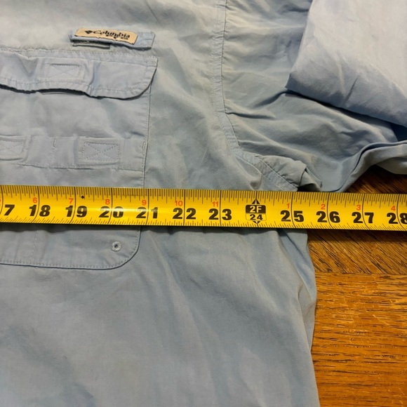 Mens Columbia PFG XXL Omni Shade Baby Blue Long Sleeve Vented Button Down Shirt. - Picture 6 of 6